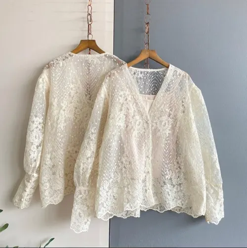 Dress Up Diva Ivory Bloom Luxe Lace Top