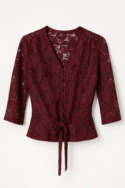 Lush Lace Button-Down Tops
