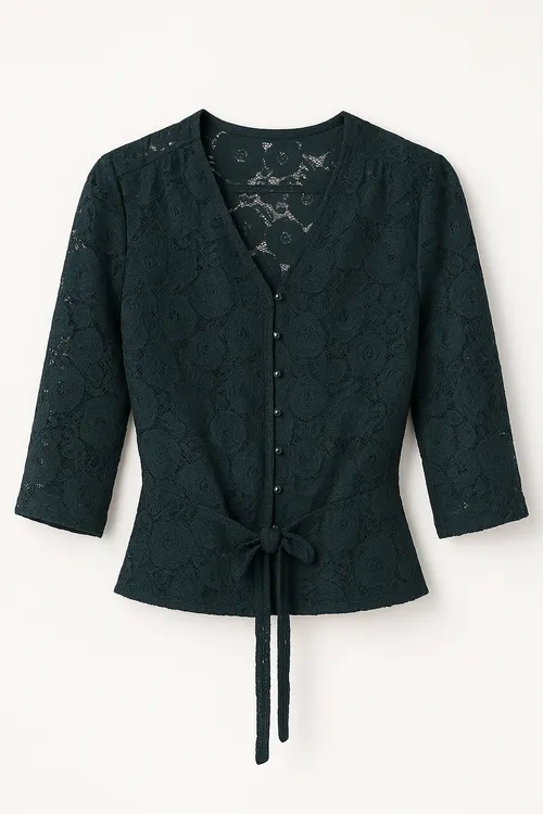 Lush Lace Button-Down Tops