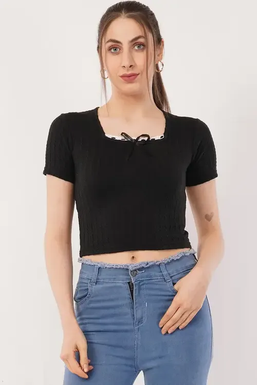 Sweetheart Bow Neck Top
