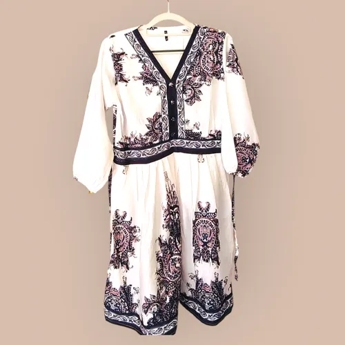 Indie Whirl Cotton Short Dress