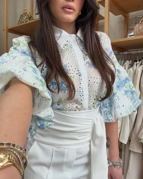 Dress Up Diva Garden Whisper Schiffli Shirt – 4 Luxe Florals