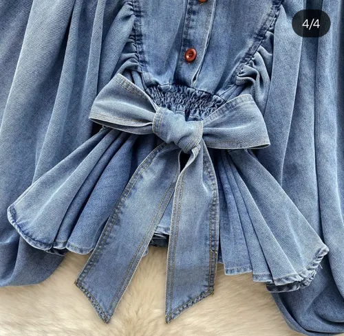 Dress Up Diva Belle Bow Denim Blouse