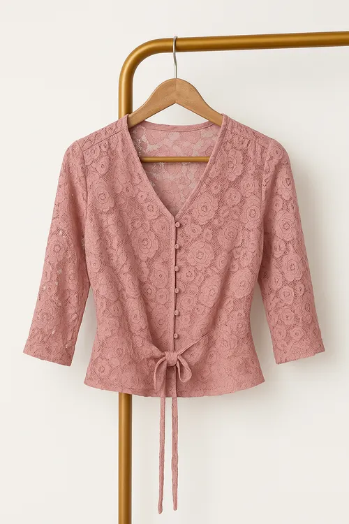 Lush Lace Button-Down Tops