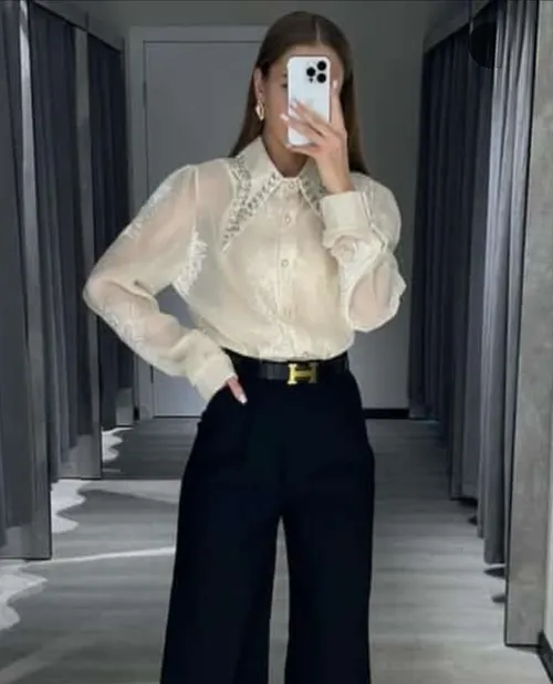 Dress Up Diva Drama Collar Stone Shirt
