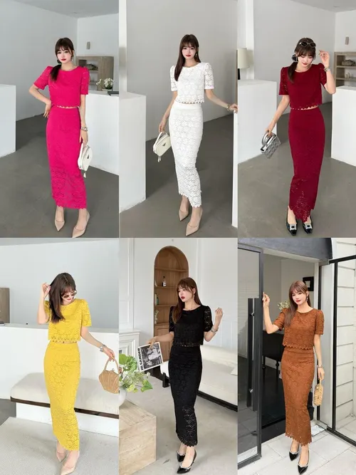 Dress Up Diva Lace Affair Co-ord Set – 6 Luxe Colours