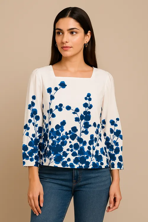 Petal Pop Printed Blouse – Where Art Meets Everyday