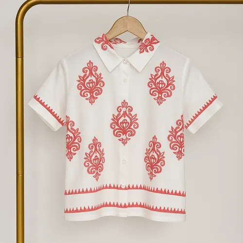 Tribal Pop Crop Shirt