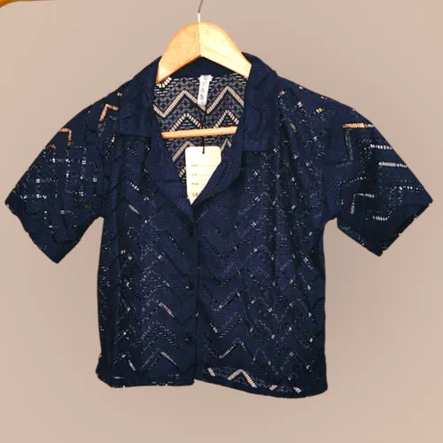 Boho Breeze Crochet Shirt – Semi-Sheer Style | Western Summer Wear