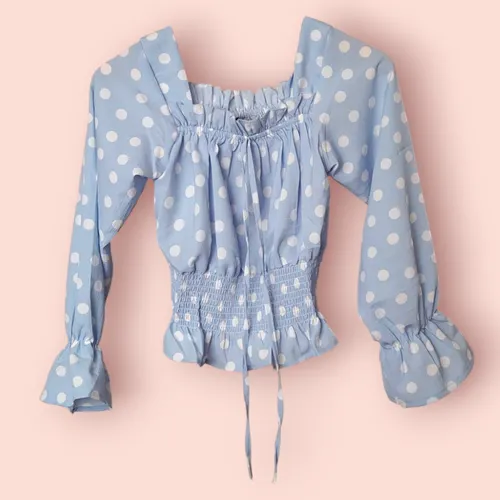 Chic Smocked Floral & Polka Peplum Tops – Set Your Style Free