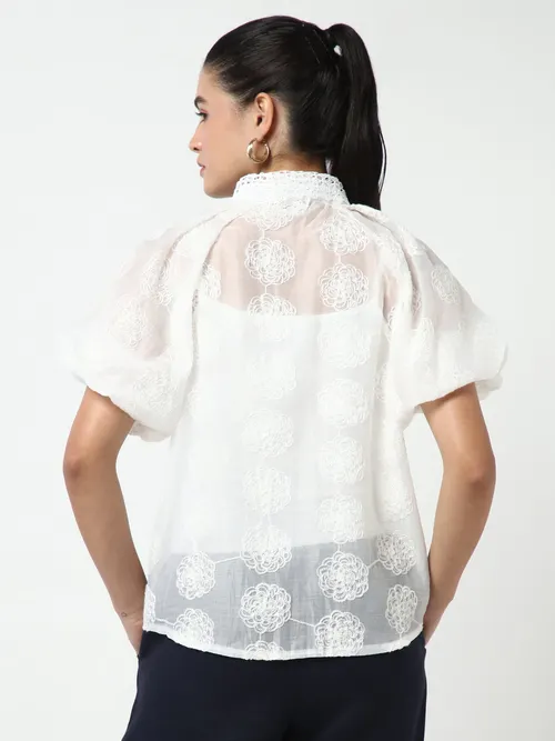 Dress Up Diva Drama Collar Stone Shirt