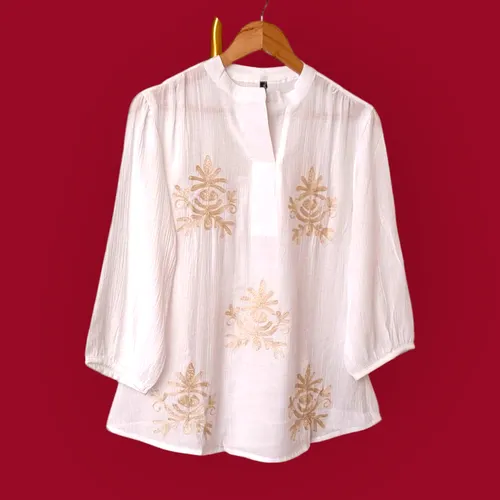 Whispers of Spring – Pastel Embroidered Cotton Tunics