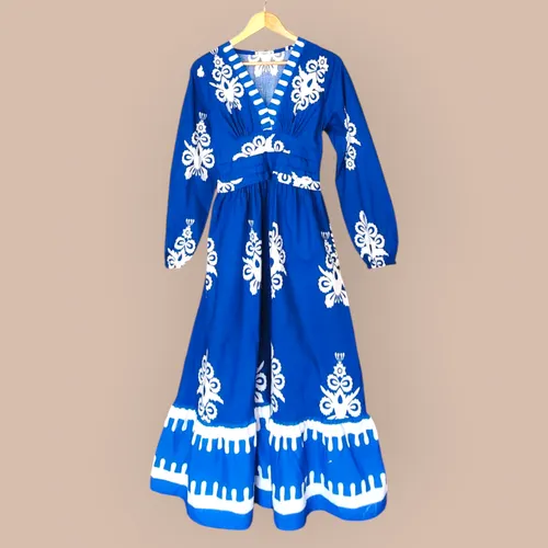 Indie Bloom Maxi Dress – Folk Prints, Flowy Feels
