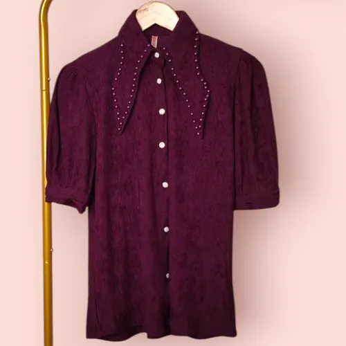 Retro Collar Corduroy Shirts