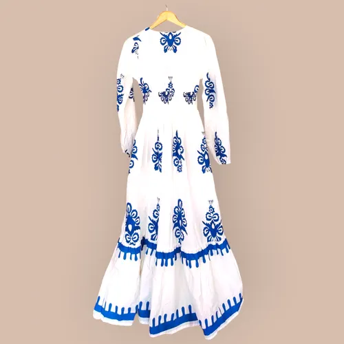 Indie Bloom Maxi Dress – Folk Prints, Flowy Feels