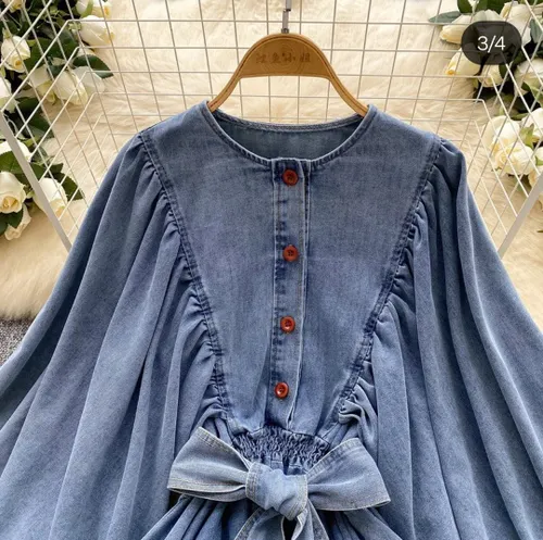 Dress Up Diva Belle Bow Denim Blouse