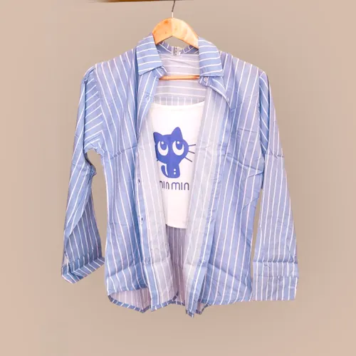 Candy Stripes Co-ord Shirt – Sweet, Chic, & Sheer