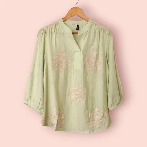 Whispers of Spring – Pastel Embroidered Cotton Tunics
