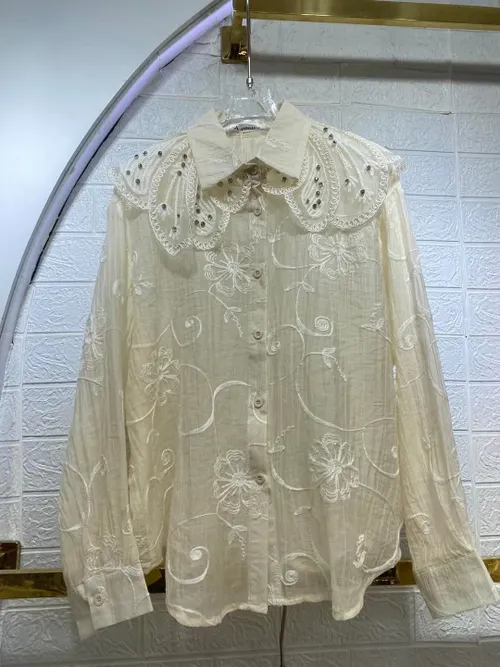 Dress Up Diva Vintage Muse Embroidered Shirt