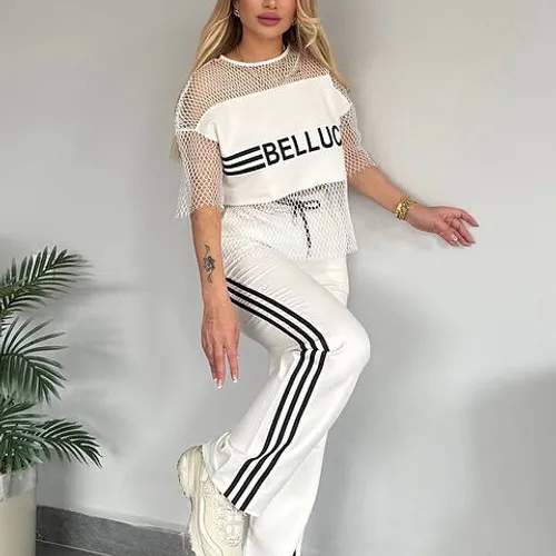 Luxe Mesh Overlay Co-Ord Set | Sporty Chic | Dress Up Diva