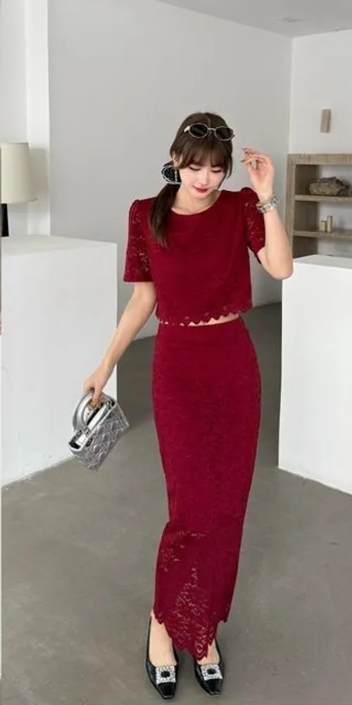 Dress Up Diva Lace Affair Co-ord Set – 6 Luxe Colours