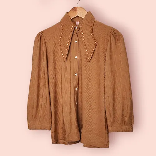 Retro Collar Corduroy Shirts