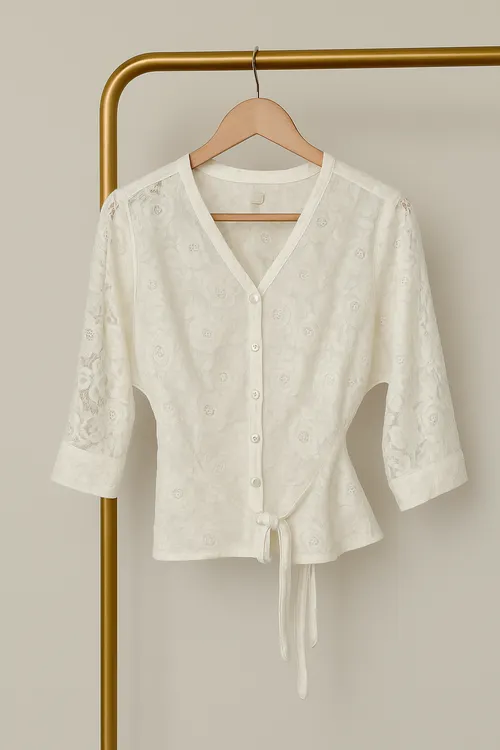 Lush Lace Button-Down Tops