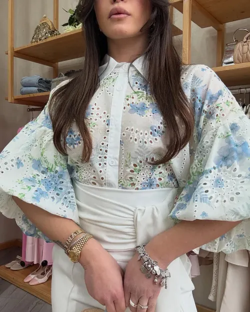 Dress Up Diva Garden Whisper Schiffli Shirt – 4 Luxe Florals