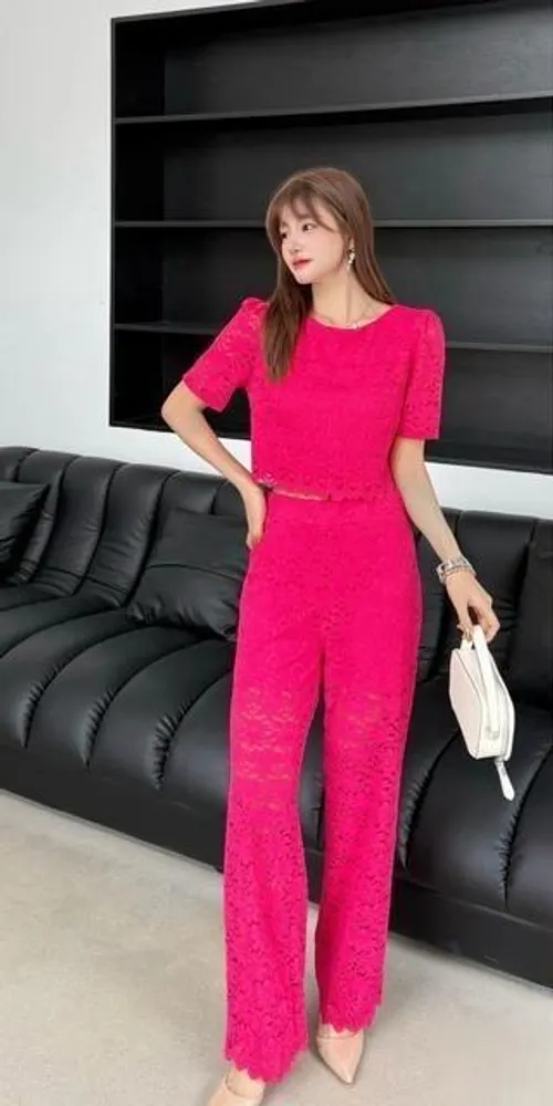 Dress Up Diva Laced in Luxe Co-ord Set – 6 Vibrant Shades