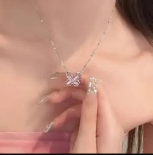 Baby pink stoned butterfly