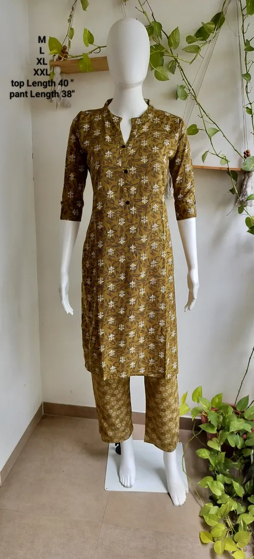 Rayon Kurti With Pant 5