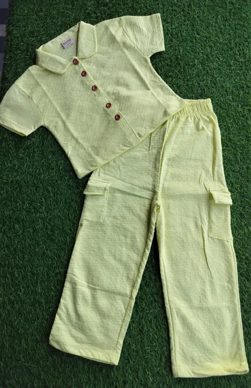 Lime Solid Collar Coord POLO