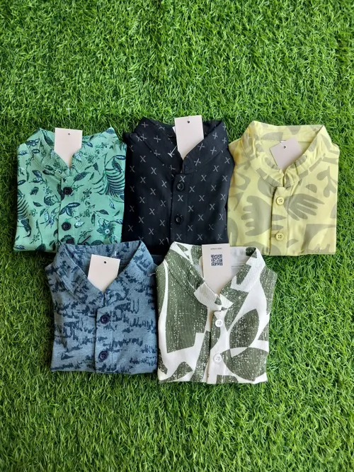 Olive Abstract Shorts Set