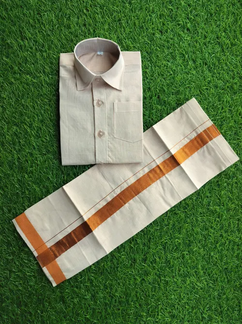 Copper Dhoti Set