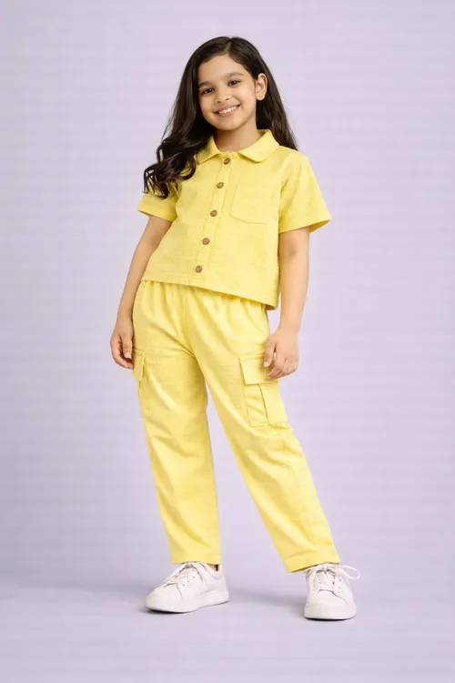 Bright Yellow Collar Coord POLO