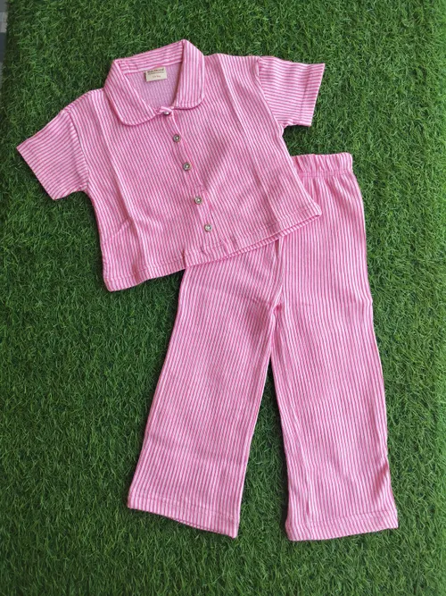 Berry Rib Collar Coord POLO