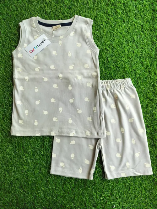 Grey Sleeveless Sets CCSL05