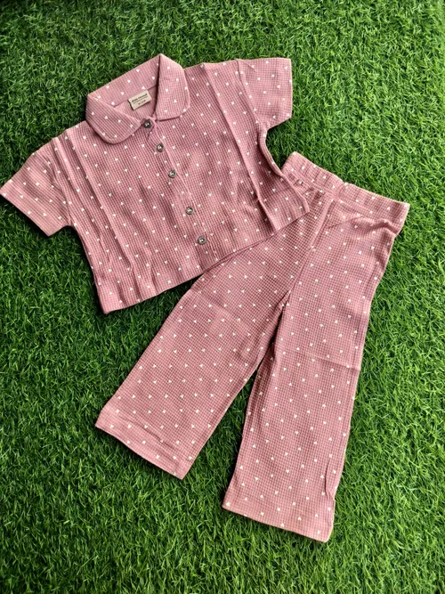 Mauve Pink Collar Coord POLO