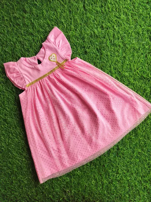 Pink Gold Polka Fancy Frock