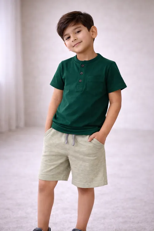 Green Core Henley Coord