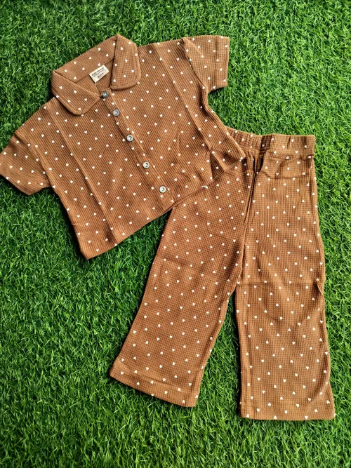 Caramel Brown Collar Coord POLO