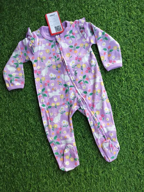Purple Bunny Sleepsuit