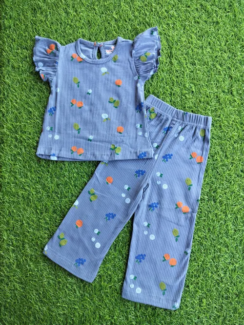 Blue Bubbles Frill Set