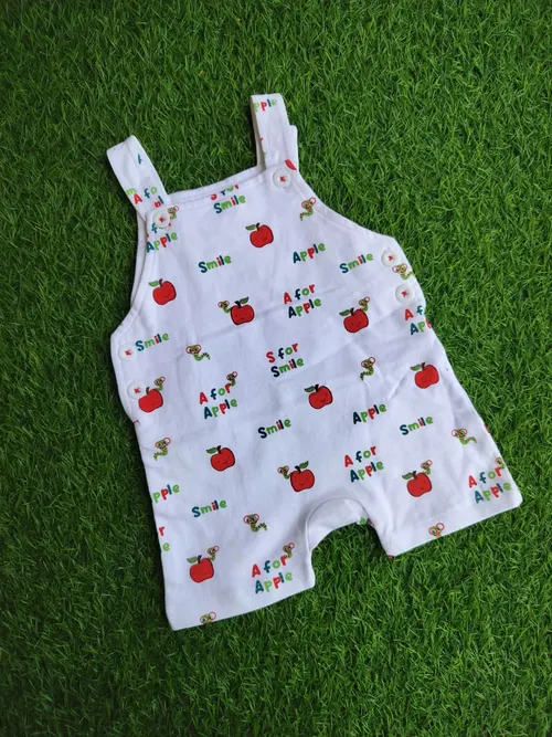 White Alphabet Dungaree EBD002