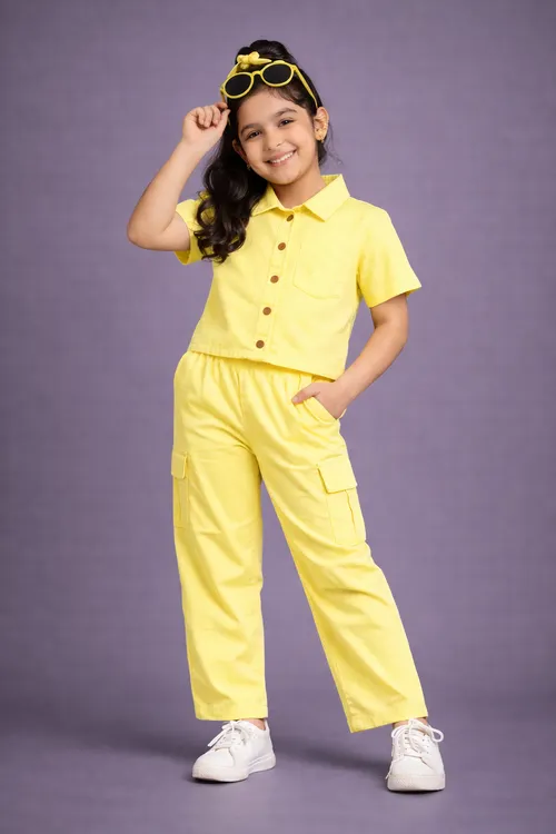 Lime Solid Collar Coord POLO