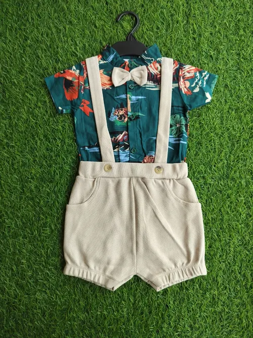 Green Animal Theme Dungaree BD013
