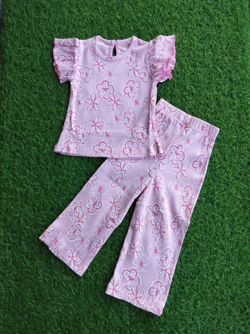 Pink Petals Frill Set