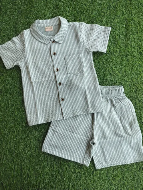 Mint Stripes Premium Shorts Sets
