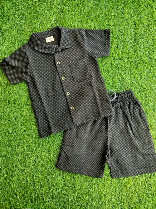 Midnight Grid Premium Shorts Set