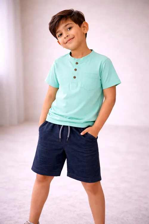 Mint Green Henley Coord